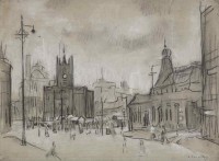 L.S. Lowry - The Flat Iron Market